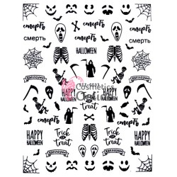 Stickere 3D deosebite pentru unghii Cod STZ-G033 model de Halloween